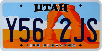 UT license plate Y562JS