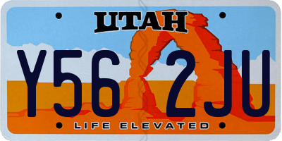 UT license plate Y562JU