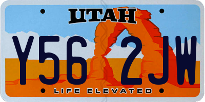 UT license plate Y562JW