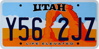 UT license plate Y562JZ