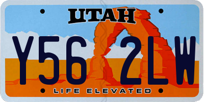 UT license plate Y562LW
