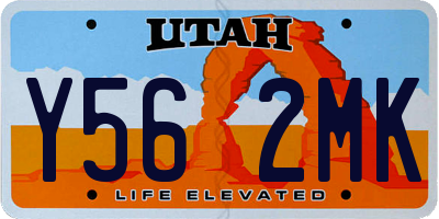 UT license plate Y562MK
