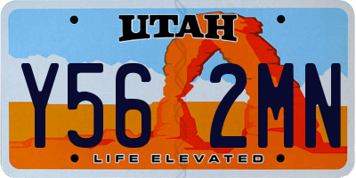UT license plate Y562MN