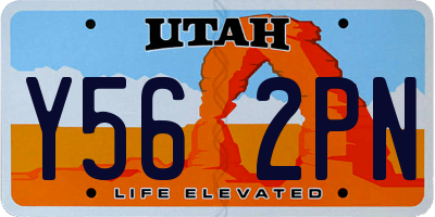 UT license plate Y562PN