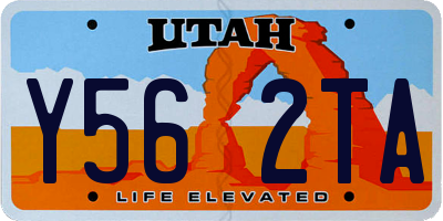 UT license plate Y562TA