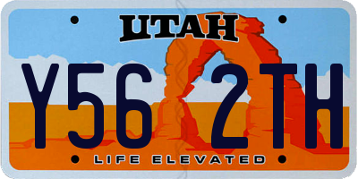 UT license plate Y562TH