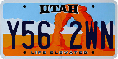 UT license plate Y562WN