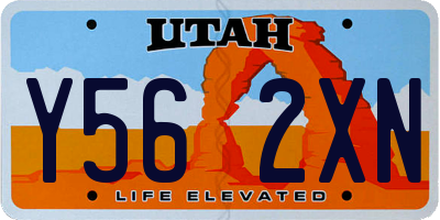 UT license plate Y562XN