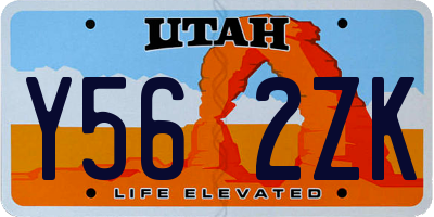 UT license plate Y562ZK