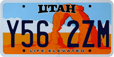 UT license plate Y562ZM