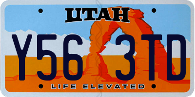 UT license plate Y563TD