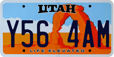 UT license plate Y564AM