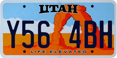 UT license plate Y564BH
