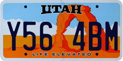 UT license plate Y564BM