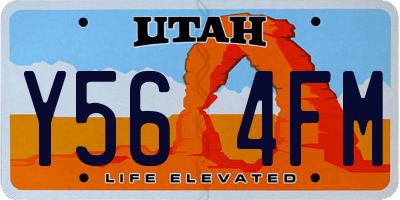 UT license plate Y564FM