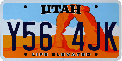 UT license plate Y564JK