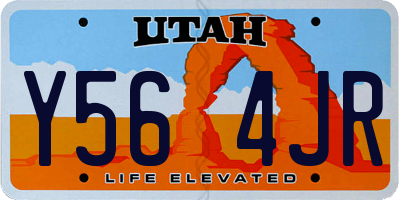 UT license plate Y564JR