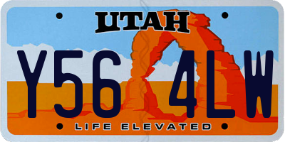 UT license plate Y564LW