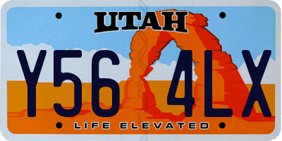 UT license plate Y564LX
