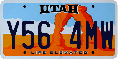 UT license plate Y564MW