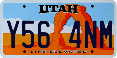 UT license plate Y564NM