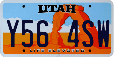 UT license plate Y564SW