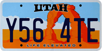 UT license plate Y564TE