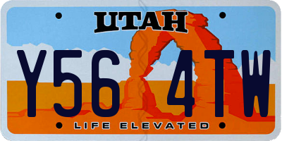 UT license plate Y564TW