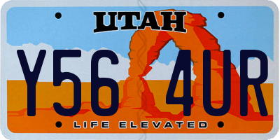 UT license plate Y564UR
