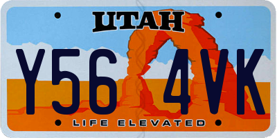 UT license plate Y564VK