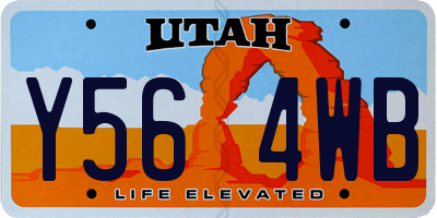 UT license plate Y564WB