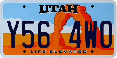 UT license plate Y564WO