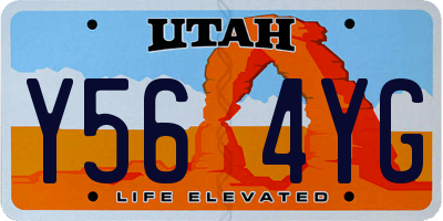 UT license plate Y564YG