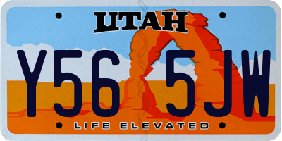UT license plate Y565JW