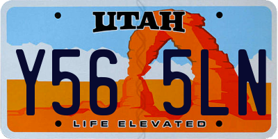 UT license plate Y565LN