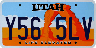 UT license plate Y565LV
