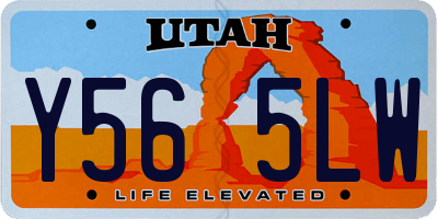UT license plate Y565LW