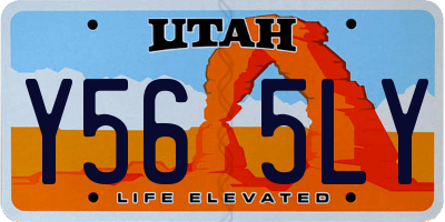 UT license plate Y565LY