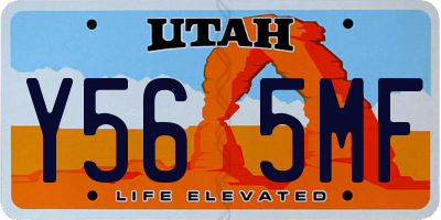 UT license plate Y565MF