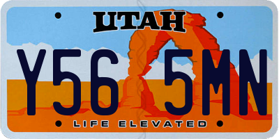 UT license plate Y565MN
