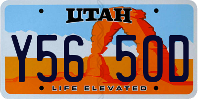 UT license plate Y565OD