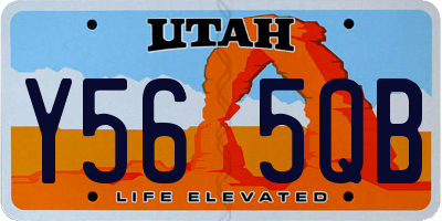 UT license plate Y565QB