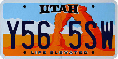 UT license plate Y565SW