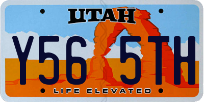 UT license plate Y565TH
