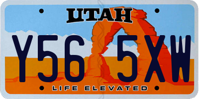 UT license plate Y565XW