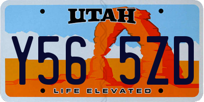 UT license plate Y565ZD
