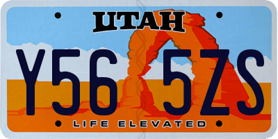 UT license plate Y565ZS