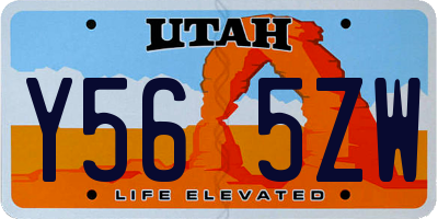 UT license plate Y565ZW