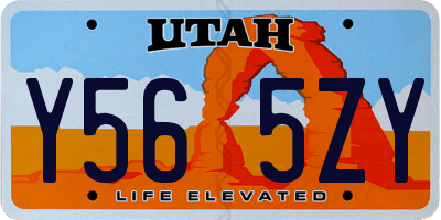 UT license plate Y565ZY