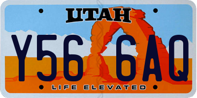 UT license plate Y566AQ